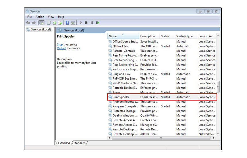 Print Spooler Services