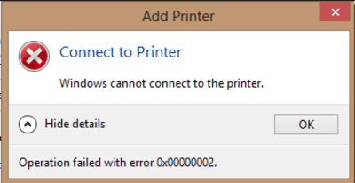 printer connection problems