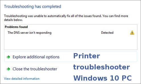 printer troubleshooter windows 10 pc