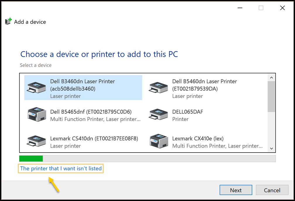 Add Printer Device