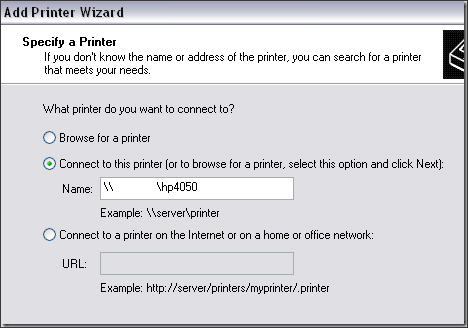 Add Printer Wizard