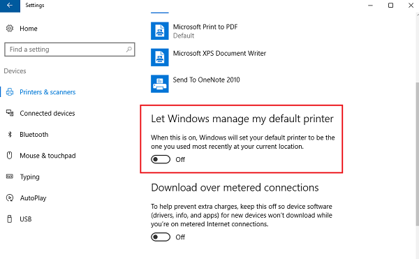 Printer Settings