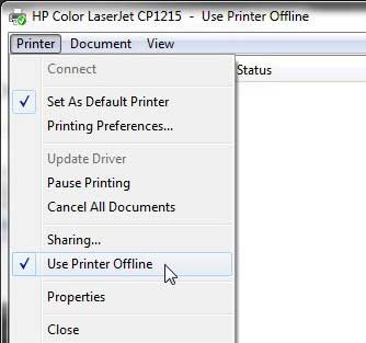 canon printer appears offline