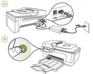 how to print with hp j4580 printer using wire